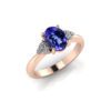 Designer 18K Solid Gold Tanzanite Engagement Couple Ring