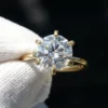 Exclusive 18k Solid Gold Moissanite Women's Engagement ring